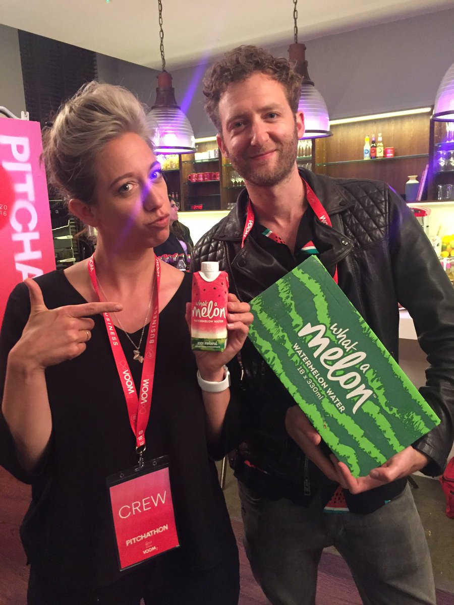 crowdfunderuk's tweet image. Yes! It's 2.49am &amp;amp; @_Jessification_ is hanging w/ @whatamelonwater - as they get ready to pitch #VOOM #Crowdfunder5