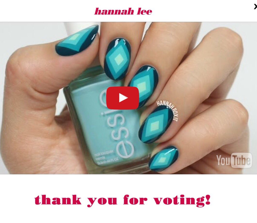 Reinegoldilocks's tweet photo. @hannahroxit just voted ! I pray you win! So talented ! #Essies #Hannahroxit #nailedit https://t.co/sZ3Z5CWjRr