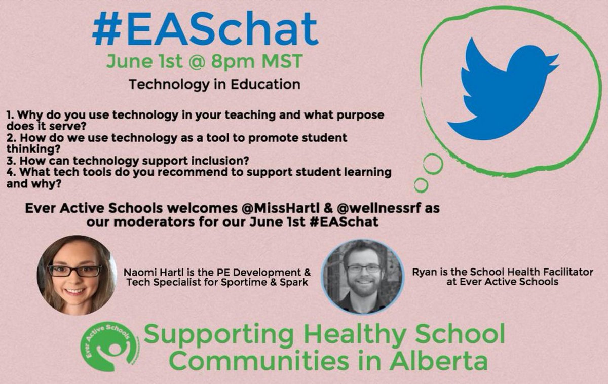 MissHartl's tweet image. Only a few minutes until we get started! Are you joining us? #EASchat