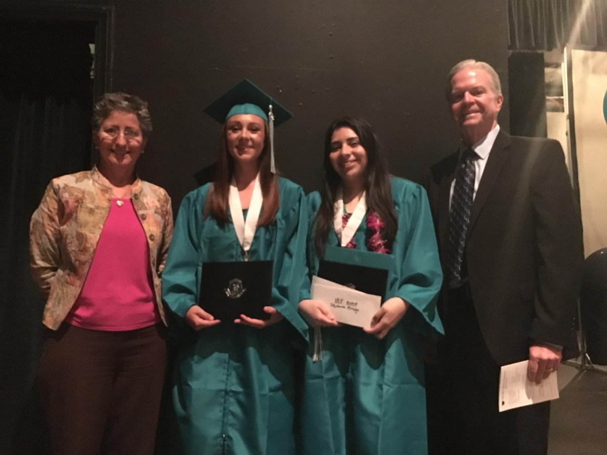 Congratulations!

Vista Visions class of 2016 Sunrise Kiwanis scholarship winners Madelyn Reese &amp; Stephanie Arciga.