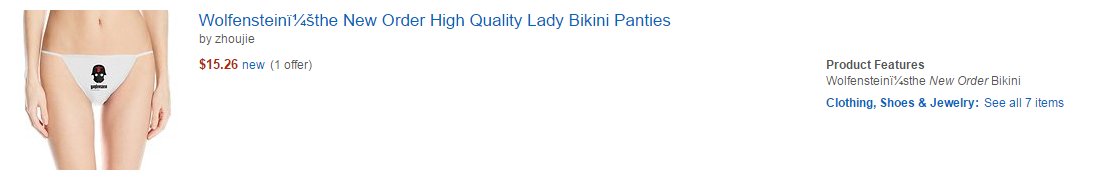 Got some pretty weird things when searching for the Wolfenstein The New Order OST on Amazon amzn.to/1WxzKw1