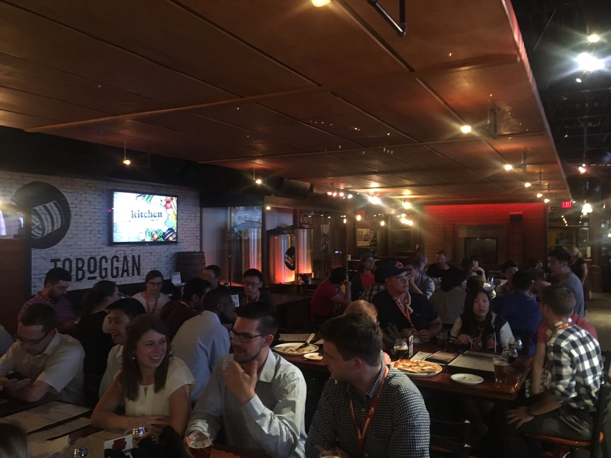 ConnellMiller's tweet image. Students and Young Professionals from @csce2016 filling up @TobogganBrewery !! #csce2016