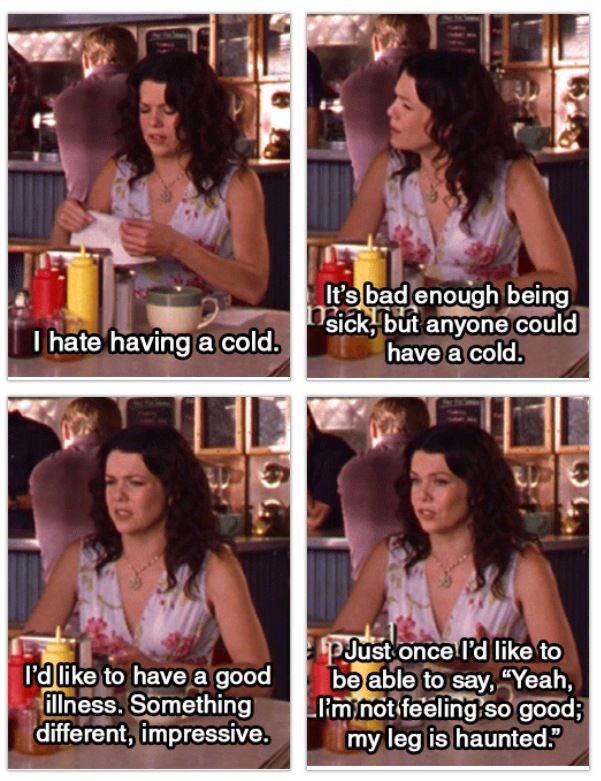 tinadoy88's tweet photo. #GilmoreGirls #hauntedleg some days you just need a little Lorelei https://t.co/0GLnPT9a0G