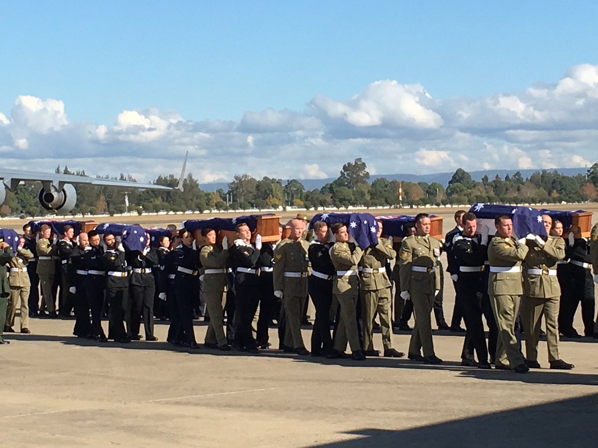 DVAAus's tweet photo. More images from today's repatriation ceremony #Welcomingthemhome https://t.co/hDi3I1FNco