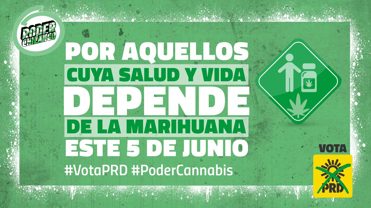 PoderCannabis's tweet image. Por los que más lo necesitan #VamosARegularla. Este 5 de junio #VotaPRD