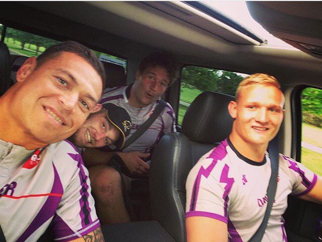 Cruising with the boys✌🏿#bigtruckgang #denver #rugby #usa #prorugby #timanatahu #Colorado @ProRugby_Denver