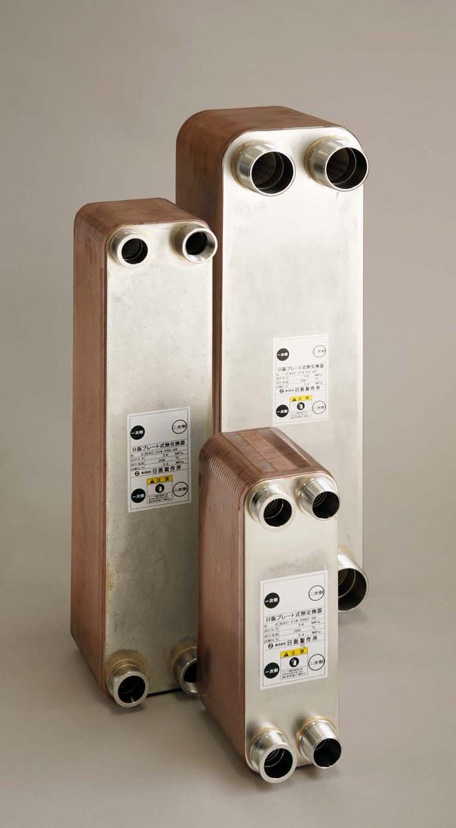 日阪製作所 BXC214PEBO24 ブレージングプレート式熱交換器 銅ろう付 外径(mm)103×303×93 BXC214PEBO24ホクショー商事 ヤフー機械要素店