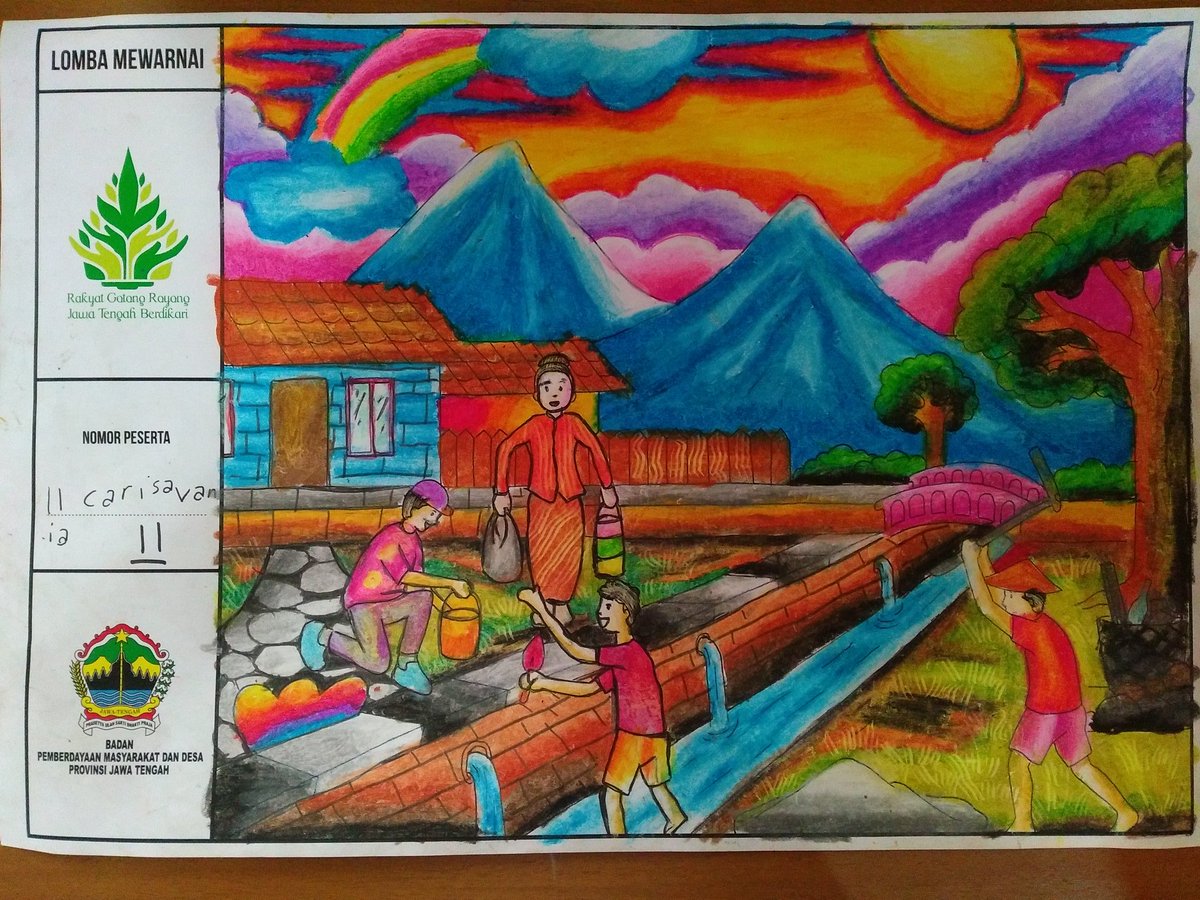  Gambar  Gotong  Royong  Di Sekolah Kartun Bestkartun