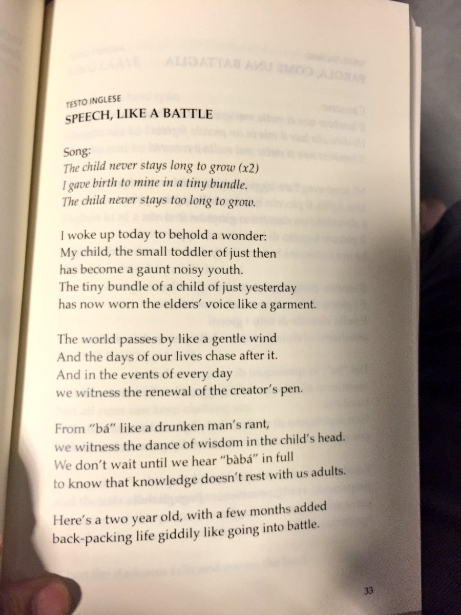 Lọlá Shónẹ́yìn on Twitter: "Read this poem 'Èdè Bí Ìjà' by @kolatubosun in  Yoruba, English and Italian. #Ostana… "