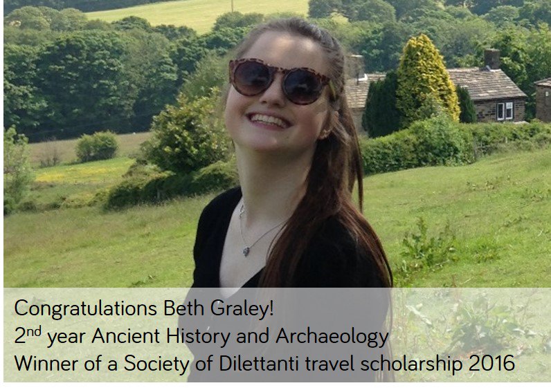 ArchaeologyNCL's tweet photo. Congrats to student Beth, awarded prestigious scholarship to visit Rome, Naples &amp; Athens for dissertation research! https://t.co/dECJCFM9kt