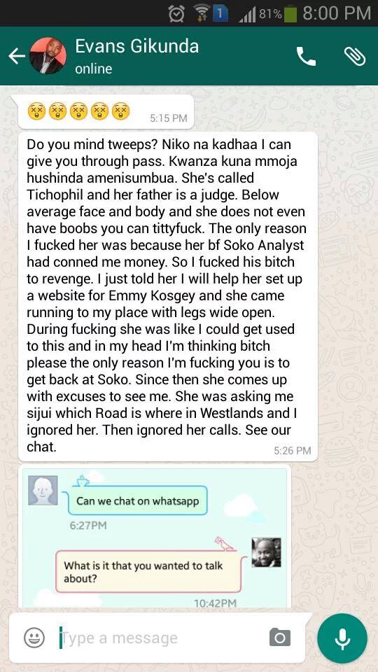 Crazy_Nairobian's tweet photo. There's a screen shot out there waiting to finish you if you make a wrong move... see Evans Gikunda https://t.co/Y4NoFjR5oP