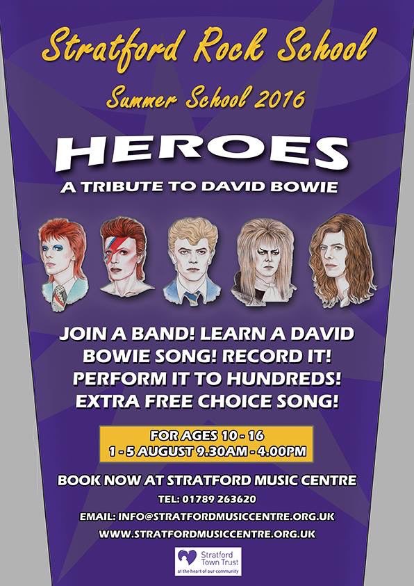 Summer School places still available!! Sign up now!! #rockschool #davidbowie #heroes