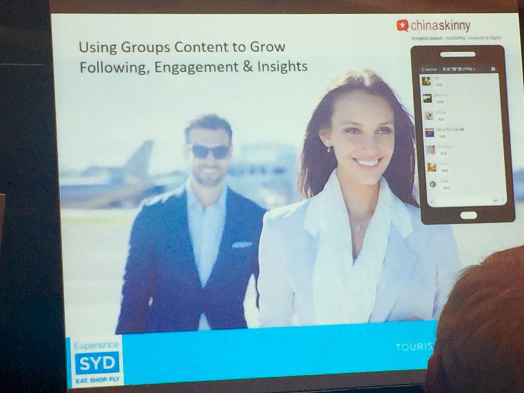 JaneBlackmoreNZ's tweet photo. Great WeChat campaign by @thechinaskinny that not only engaged but created future content opportunities #CDC16SYD https://t.co/UsEBPV92ku