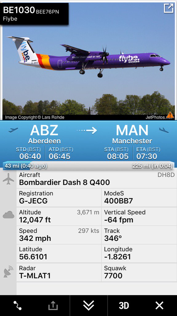 7700squawk1's tweet photo. Squawking #7700 Flight BE1030 from Aberdeen to Manchester
https://t.co/vArYocCHhp https://t.co/vAx4rtxo5P