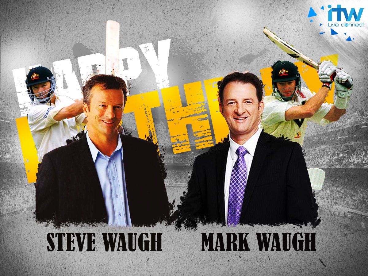 Happy Birthday Steve Waugh and Mark Waugh The first to play in a Test together, They turn 52 Today. 