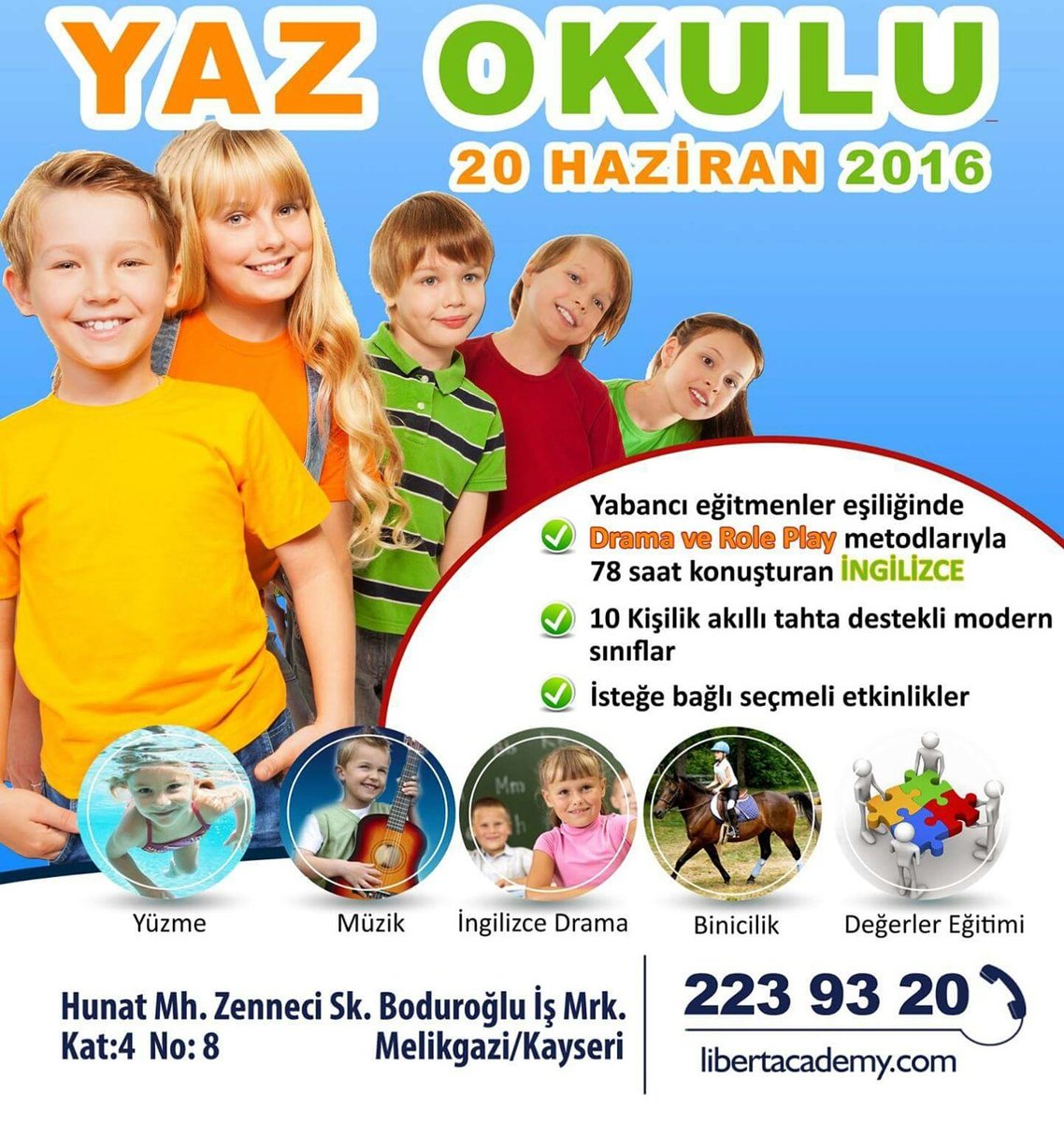 #Yaz Okulu başlıyor. Bilgi için 223 93 20