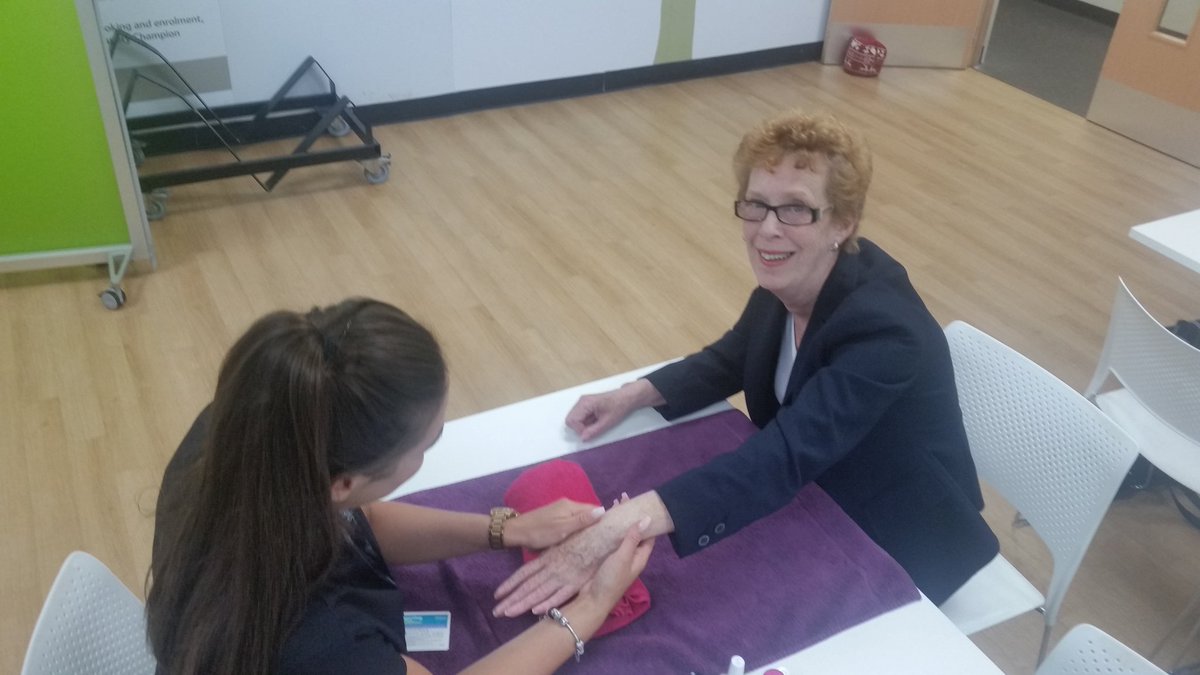 Pamper day for volunteers. Thank you Lauren tesco beauty department.  @AgeUKBlackpool <a href="/BeautyTescoBPL/">Beauty@TescoBPL</a>