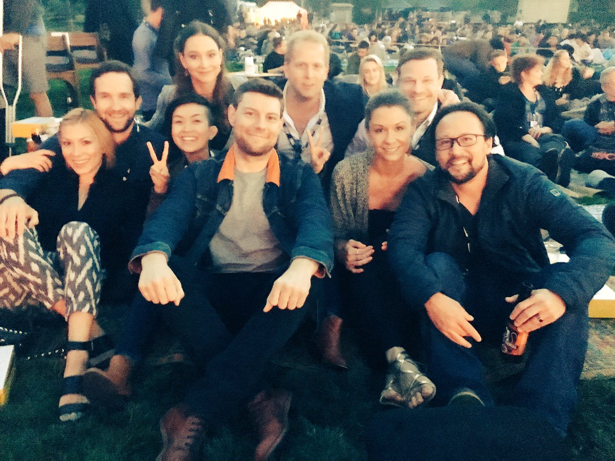JahnelCurfman's tweet photo. So fun picnicking on the grass for the #OutcastPremiere. W @hkstunts @PatrickFugit @TIMvsWILD @Blythey_Baby https://t.co/Alx0pgvXEe