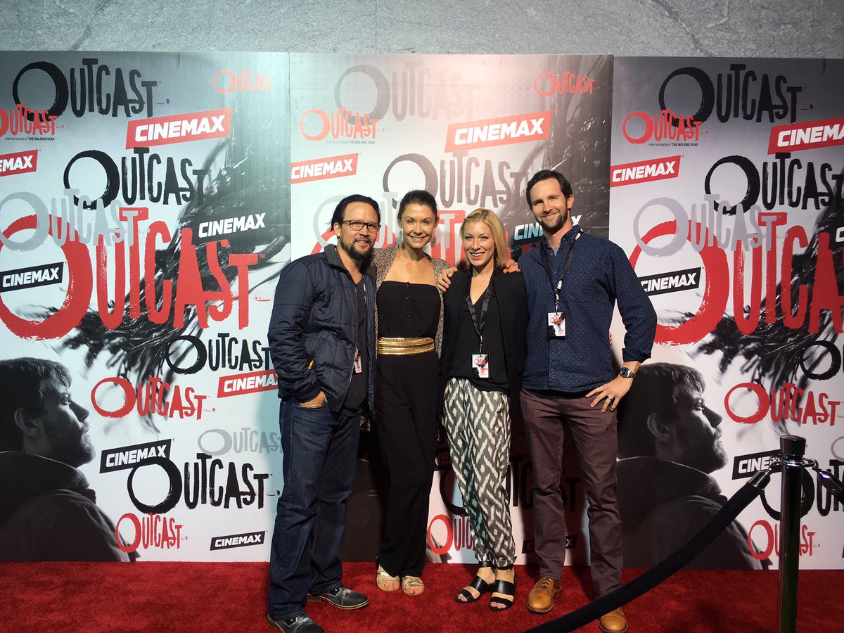 JahnelCurfman's tweet photo. #Outcast premiere at Hollywood Forever Cemetery tonight!! #Cinemax #OutcastPremiere #RedCarpet #stunts #stunt double https://t.co/55vdaApZTw