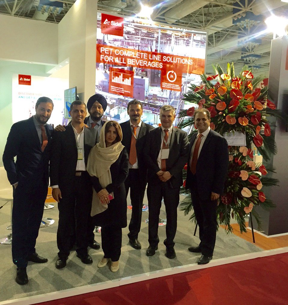 Sidel_Intl's tweet photo. #Sidel team was glad to welcome our customers to our booth at @Iran Food+Bev Tech @Tehran! https://t.co/zXa1yrUnul