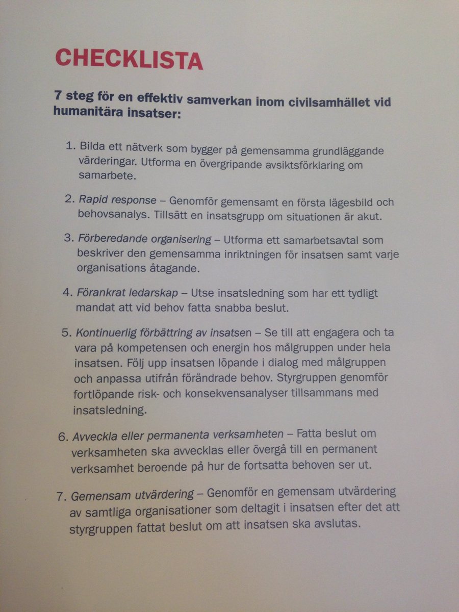 charityrating's tweet photo. Checklista för effektiv samverkan: bl.a bilda nätverk &amp; tydligt ledarskap Läs hela rapporten https://t.co/CwV129pZC6 https://t.co/N2HRbDhsHk