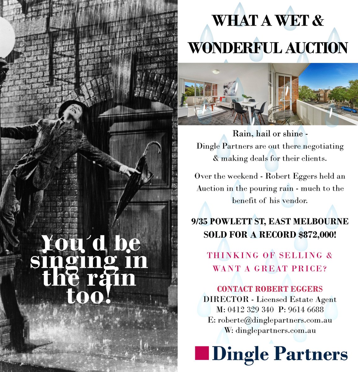 dinglepartners's tweet photo. Despite the rainy weather - an exceptional Auction result was acheived - 
#DinglePartners #Auction #RainHailorShine https://t.co/UQNFYkJBDL