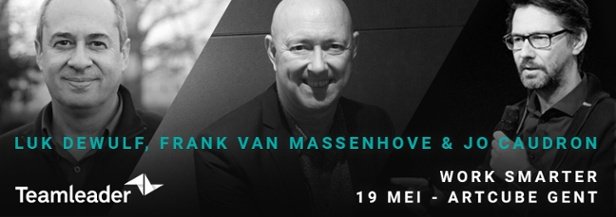 TeamleaderBE's tweet photo. Herbekijk de volledige presentaties van @FVMas, @lukdewulf en @jcaudron op #WorkSmarterTL https://t.co/9ewIFcsNj0 https://t.co/qWMXqIrybC