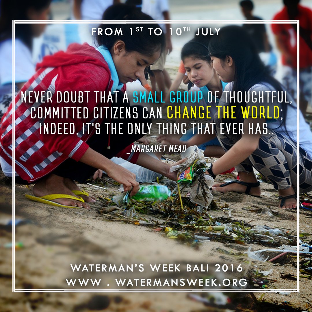 RoleFoundation's tweet photo. Never doubt that a small group of thoughtful....said
_Margaret Mead #margaretmead #watermansweek #cleanocean #bali https://t.co/5X7XNOABtm