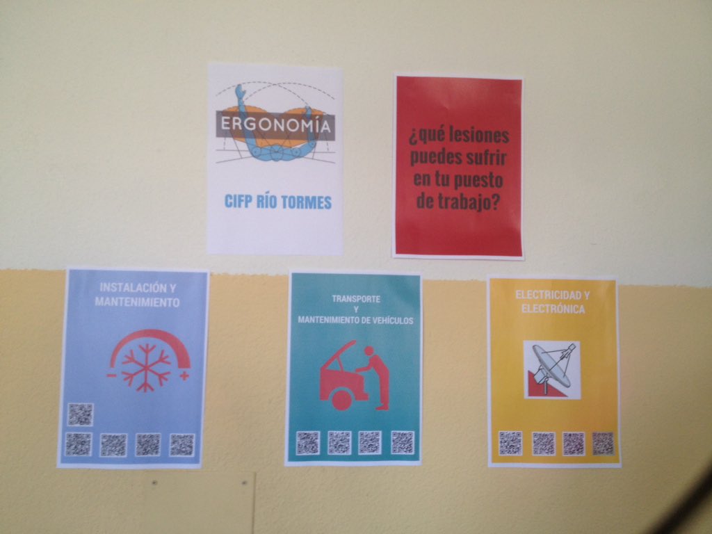 rio_tormes's tweet photo. Códigos QR de riesgos por familias profesionales. Proyecto #TormesInnova https://t.co/t81StPaaiy