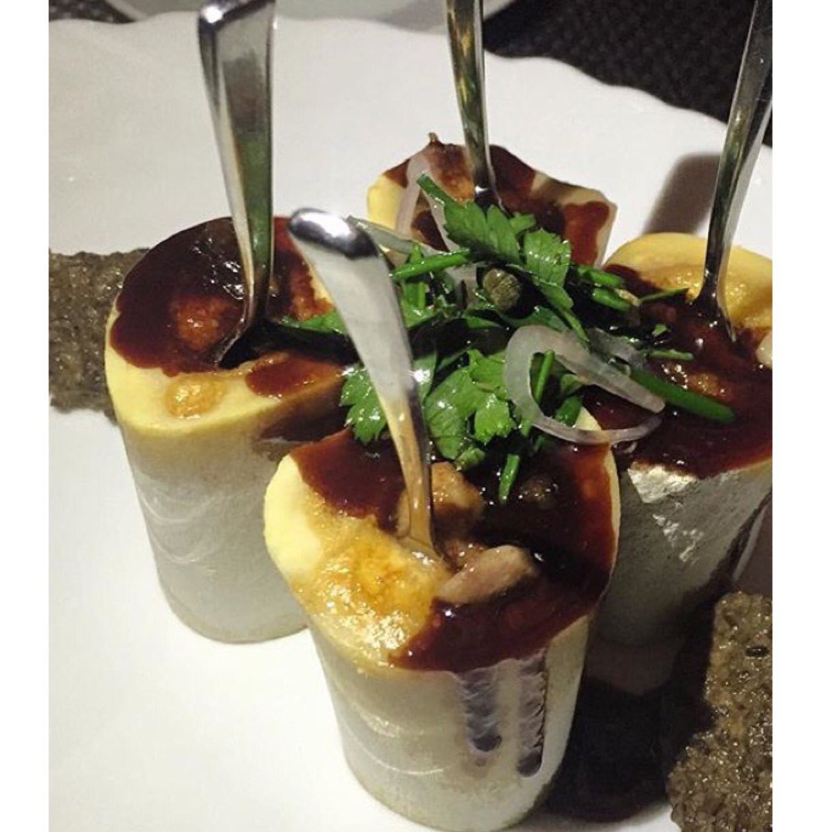 CCarr247's tweet photo. This bone marrow and steak selection 🔥 At the World's BEST Steakhouse @Wolfgangpuck @mhurleycut @PalazzoVegas https://t.co/17aViIRWMD