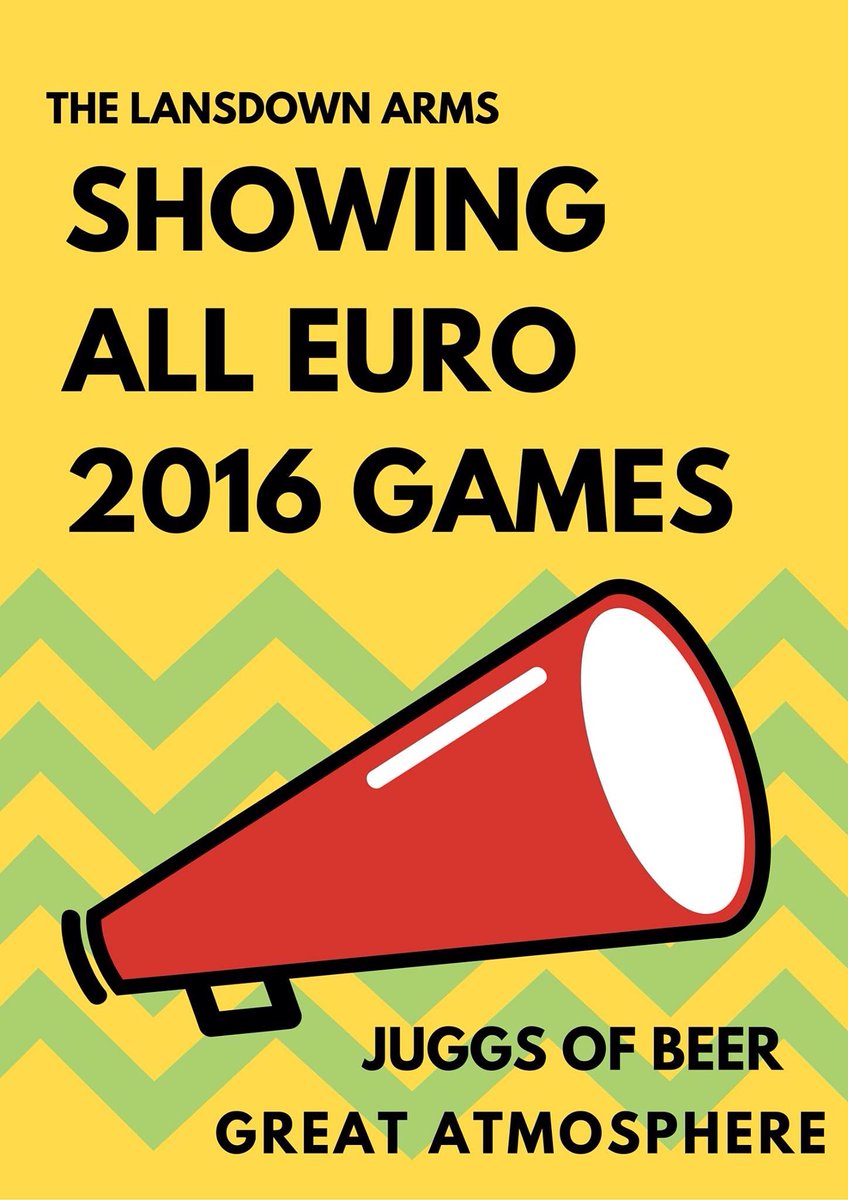 The Lansdown will be showing all Euro 2016 games from next Friday! England vs Portugal friendly tonight!