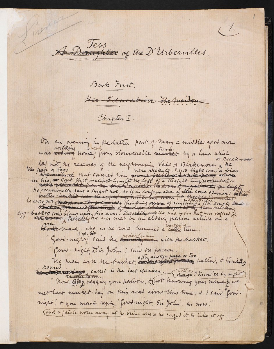 Thomas Hardy was born #otd in 1840. See his manuscript copy of ‘Tess of the D'Urbervilles’ bit.ly/22nvuyV
