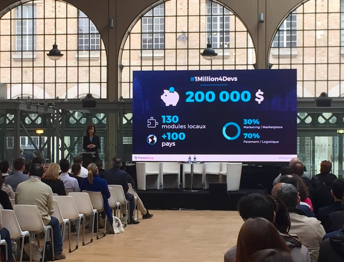 margchop's tweet photo. Happy bday @PrestaShop Integration Fund! 1 year today 🎉👶🏻🎂 #PSDayParis #1million4devs https://t.co/3Wshmw08nu