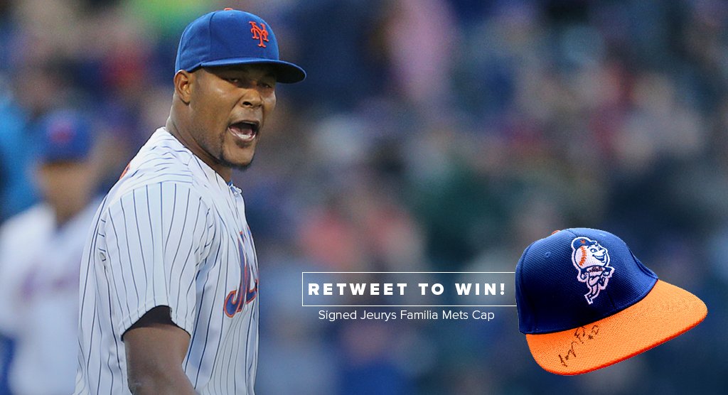 Mets's tweet photo. RT to enter to win a Jeurys Familia signed hat! 

Rules: https://t.co/QxKYeNH3d9 #Mets #LGM https://t.co/6gaWRessum