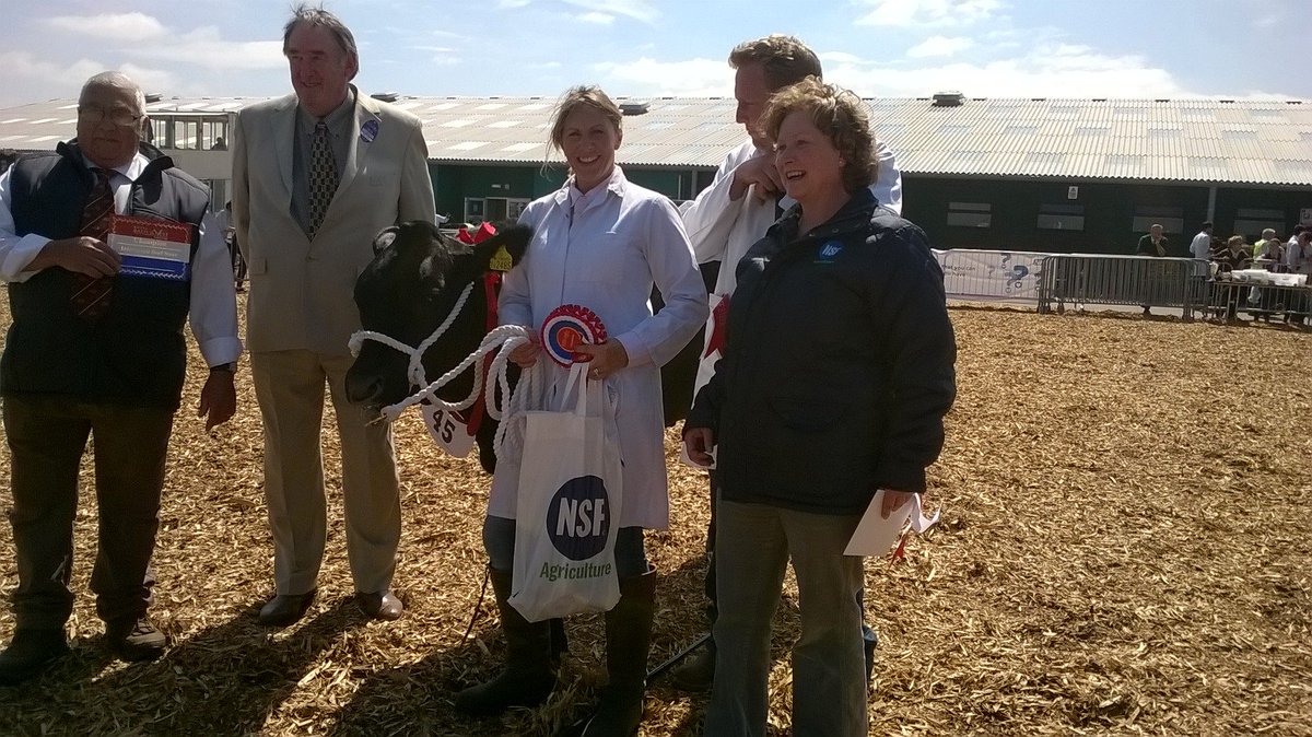 NSF_Agriculture's tweet photo. Overall Beef Steer Champion 'Slim' @BathandWest #winning shown by the lovely Victoria with Debbie from NSF https://t.co/QWM0I03ANY