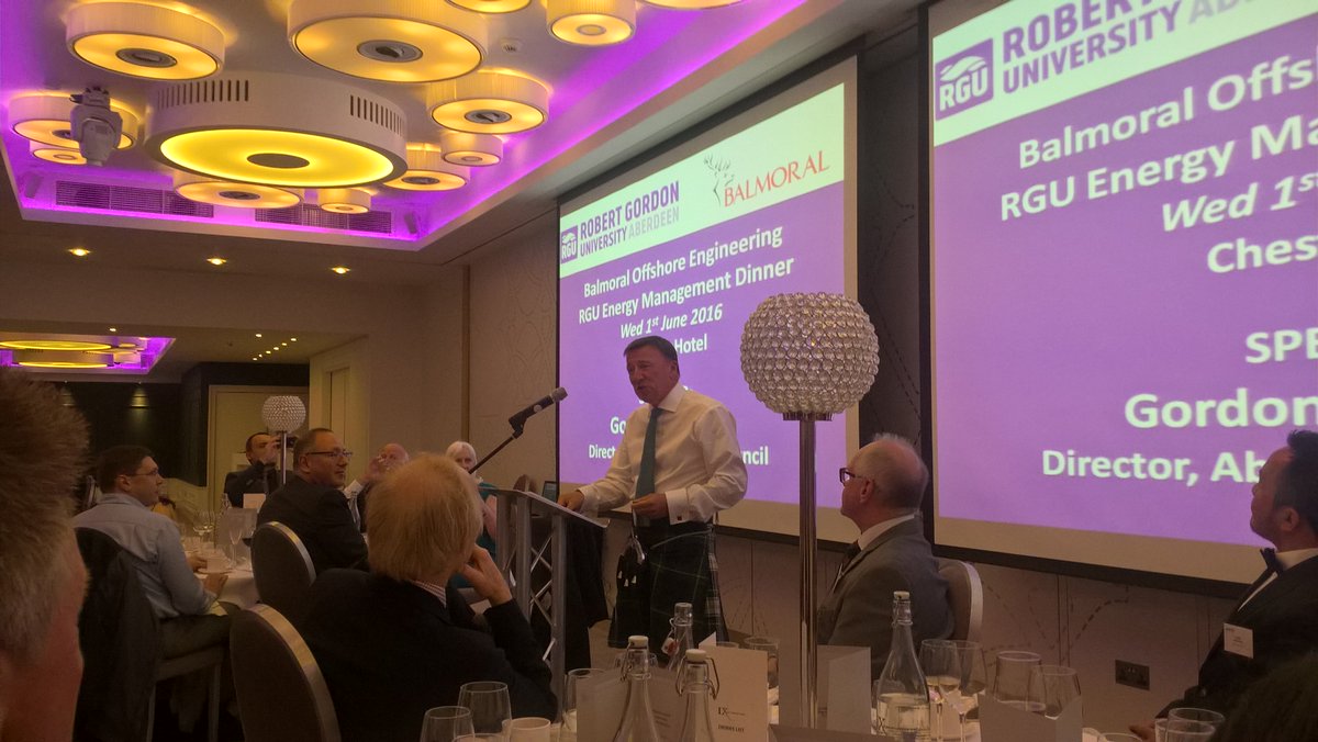 AberdeenMBA's tweet photo. Keynote speaker Gordon McIntosh at @BalmoralOEnews RGU Energy Management Dinner #RGULeadershipWeek @AberdeenBSchool https://t.co/I9HCjBWXJi