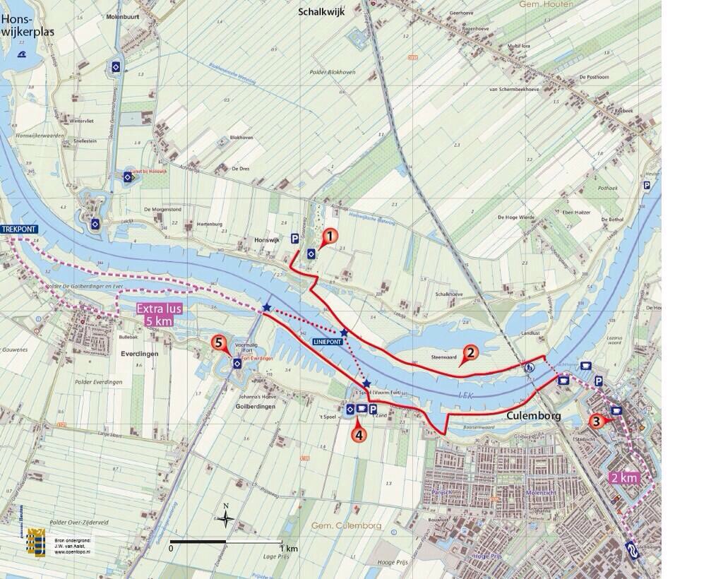 Liniepont vaart in juni elk weekend tussen Werk aan het Spoel, Fort Everdingen en Werk aan de Groeneweg