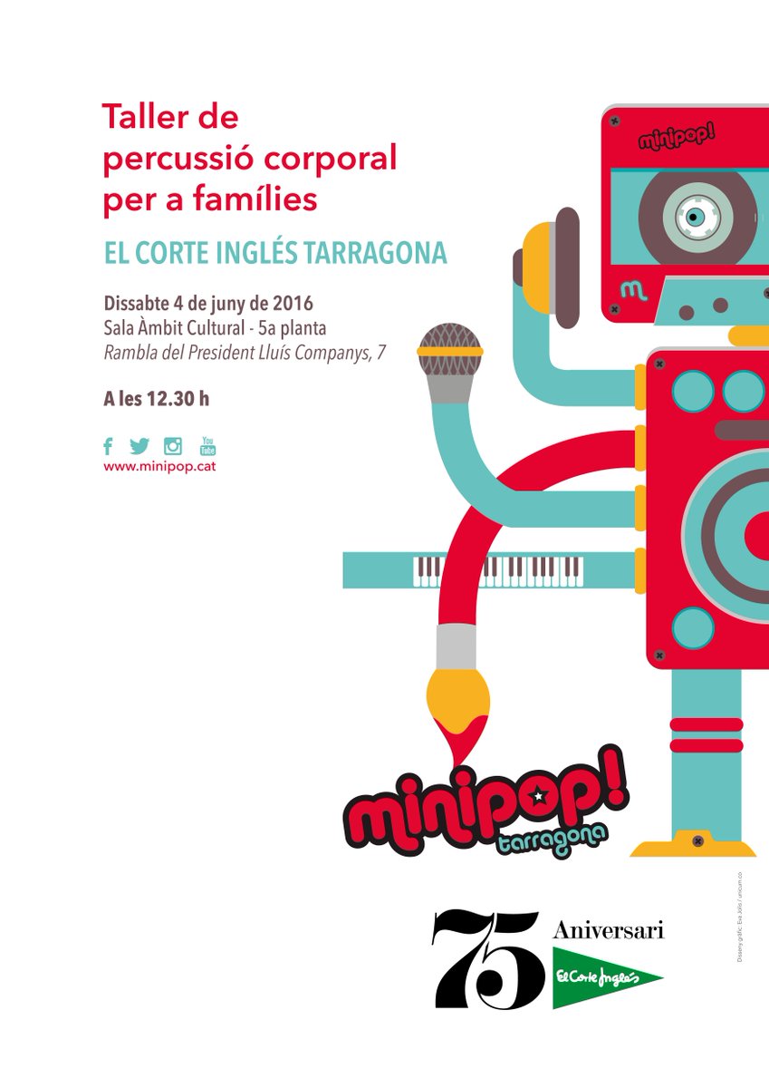 monicabudesca's tweet photo. Heu vist la programació del @TGNMinipop? https://t.co/Pq2aNUeTMU A @elcorteingles gaudirem d'un taller de percussió! https://t.co/pcCMsQaujQ