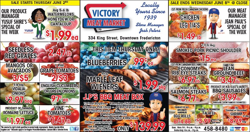 This week's flyer! Sale is on Thursday, June 2nd till closing on Wednesday, June 8th.