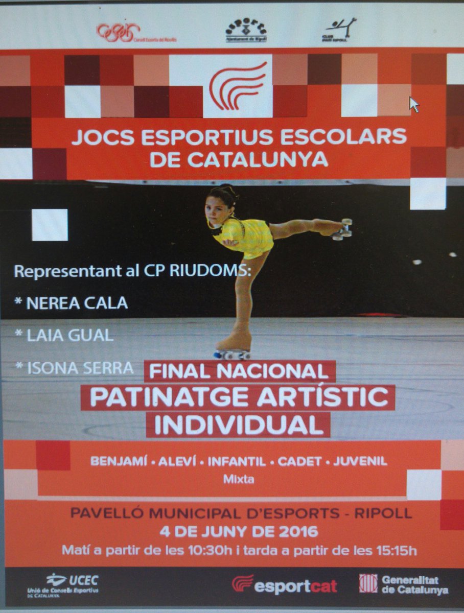 CPRIUDOMS's tweet photo. #FINAL NACIONAL #PATINATGE. Artistic# UCEC#RIPOLL https://t.co/2JXCbpHZ4V