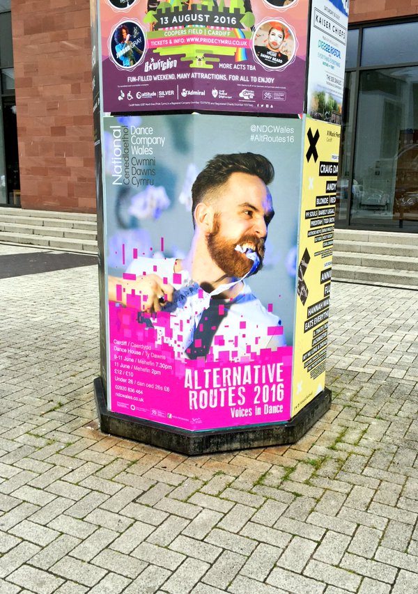 PhotoJ_USW's tweet photo. #photojournalism student @ERP_Photography AWESOME work for @ndcwales on billboards around #Cardiff #AltRoutes2016 https://t.co/49wiSW05Dc