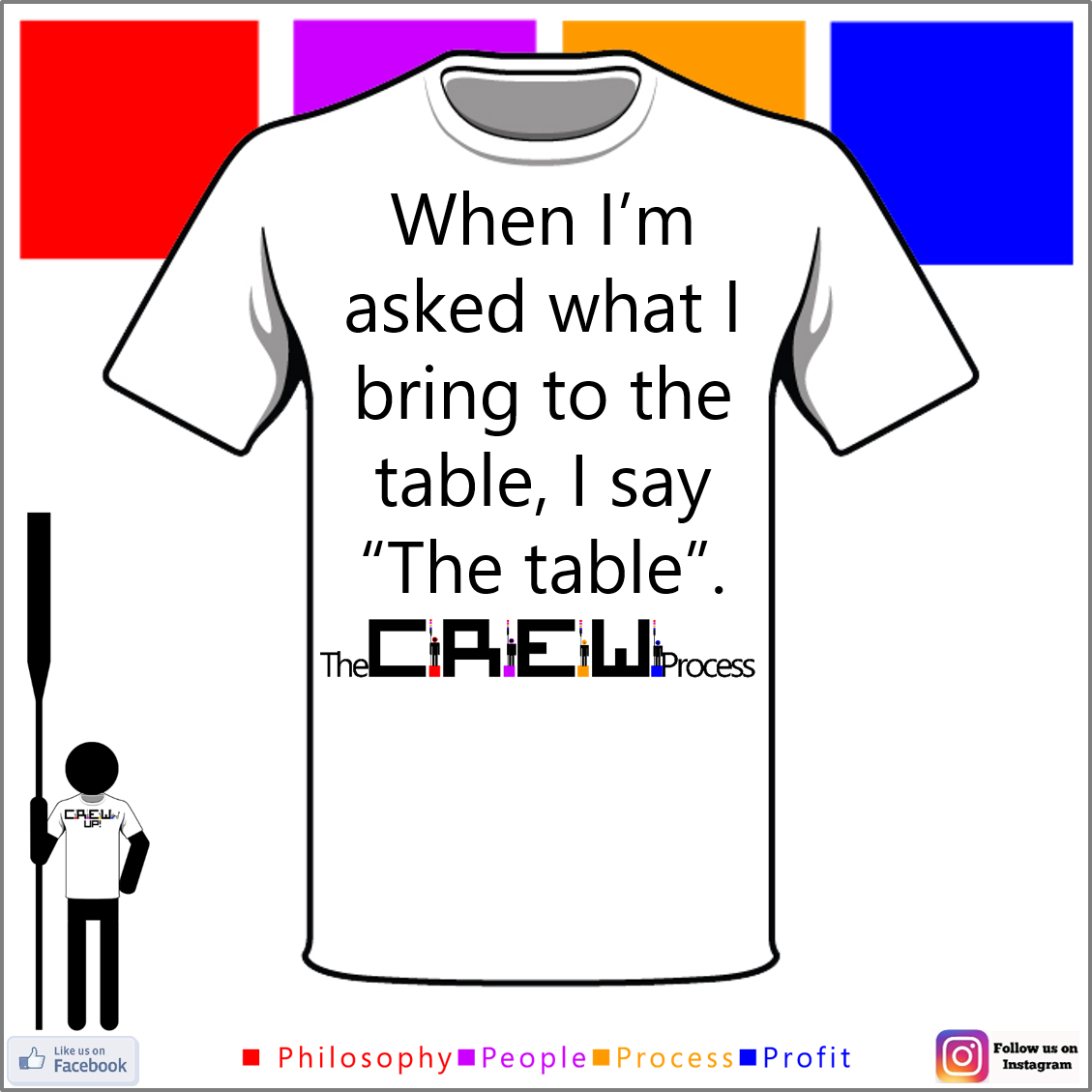 theCREWprocess's tweet photo. When I’m asked what I bring to the table, I say “The table”. #thecrewprocess #Motivational #Motivationalquote #team https://t.co/7KX4QpAYOU