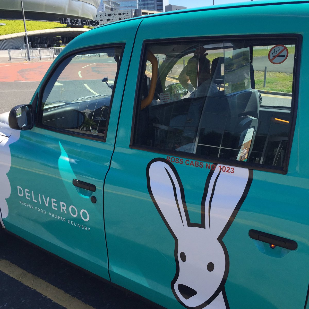 In my first <a href="/Deliveroo/">Deliveroo</a> branded cab. Come a long way @WillShu203