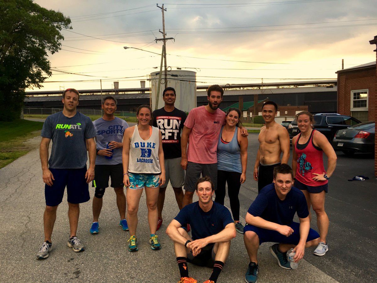 CrossFitThermal's tweet photo. #CrossFitThermal #Endurance Class - partner 800M's then 5x300M suicides - great effort on a tough night! #CrossFit https://t.co/ZePs7bMHMz