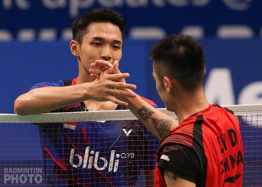 YonexAllEngland's tweet photo. Fantastic result for Indonesia badminton star Jonatan Christie who defeats Lin Dan 21-12 21-12 in IndonesiaOpen https://t.co/WyHuwnPsmt