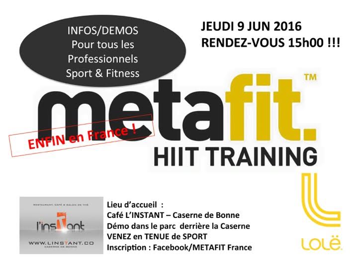 Jeudi 9 juin à Grenoble ! #metafit #HiiT