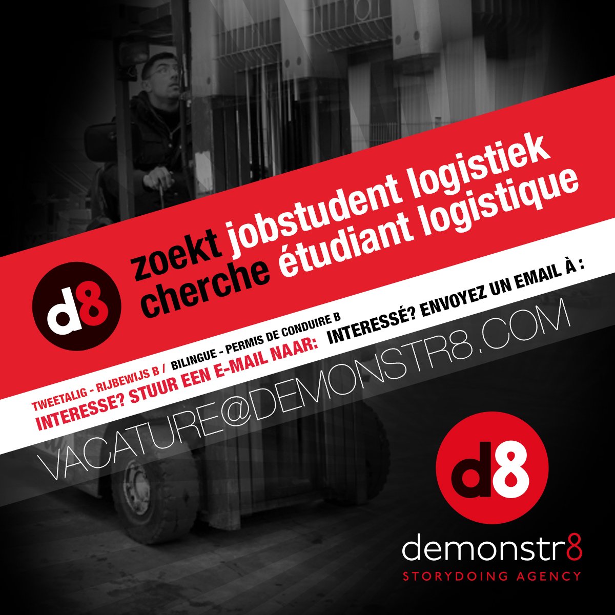 #Gezocht: #Jobstudent logistiek om te werken voor de coolste merken tijdens de #zomer! #Studentenwerk #Studentenjob