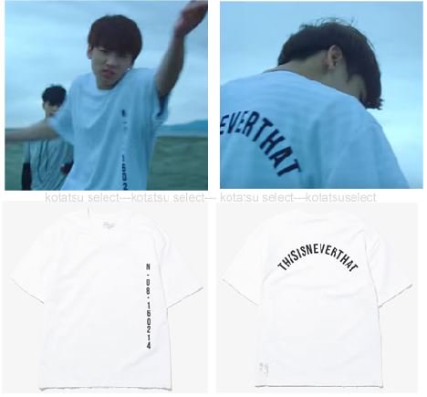 再入荷【BTS ジョングク】が着用していたthisisneverthatのTシャツ
