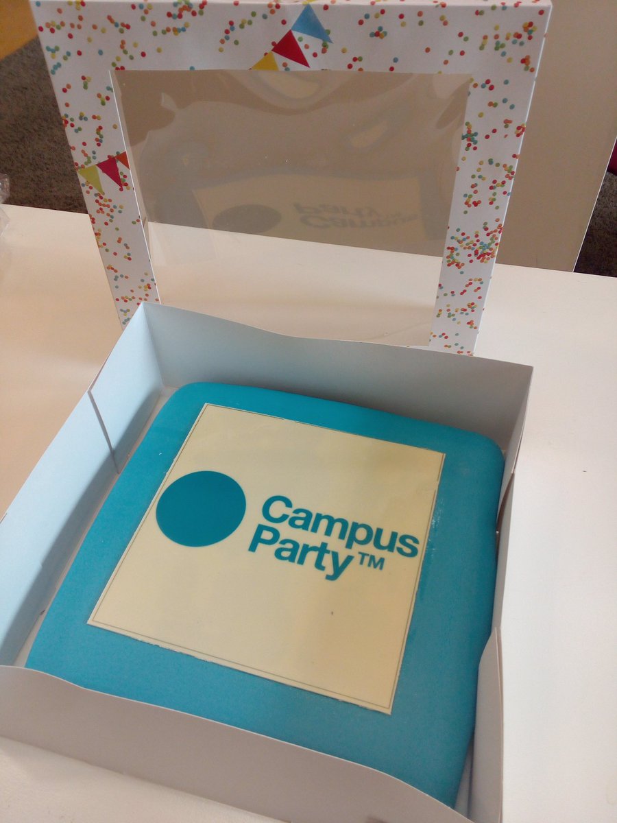 HackacityNL's tweet photo. @CampusPartyNL love the #cake! Here's to the next edition @fiware @CivityNL @Munisense @Xcellent_ICT @ElbaRec https://t.co/RDbKk9fMrK