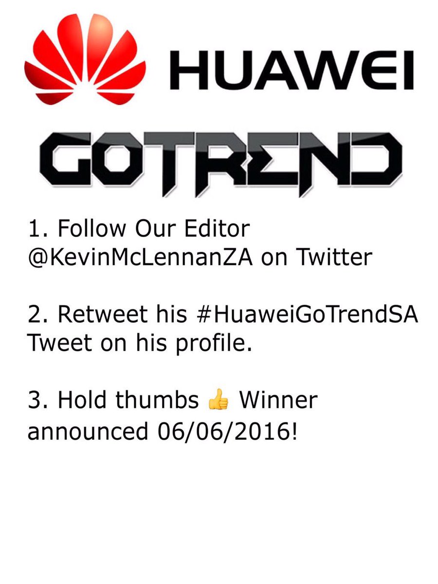 LynnNagel1's tweet photo. @KevinMcLennanZA @HuaweiZA @GoTrendSA #HuaweiGoTrendSA Holding thumbs so,so tightly ❤️❤️❤️ https://t.co/YKq9huaF18